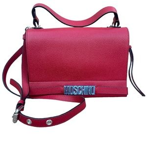 Authentic LOVE MOSCHINO Red Leather Handbag